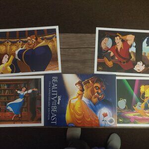 Disney  Beauty and the Beast  lithograph 2016 At prints 14x10 set of 4